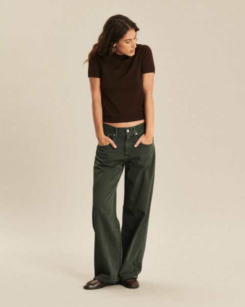 LABDIP RIVER DENIM DYE Jean Wide Moss – Image 2