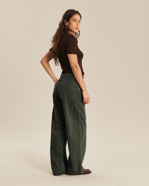 LABDIP RIVER DENIM DYE Jean Wide Moss – Image 4