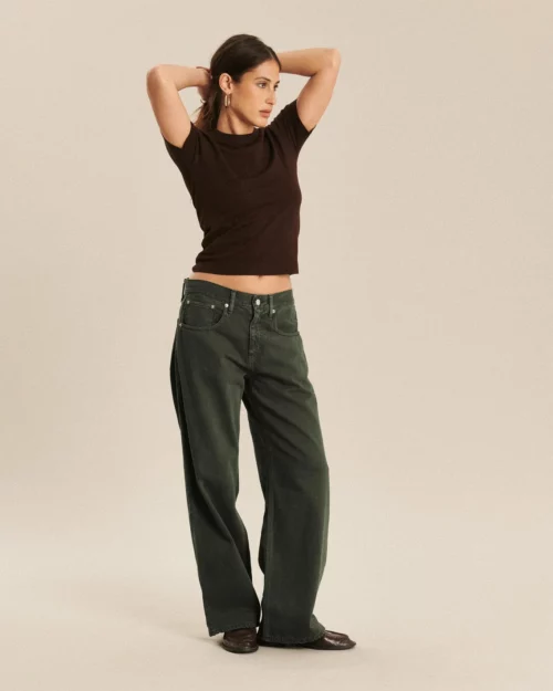 LABDIP RIVER DENIM DYE Jean Wide Moss – Image 3
