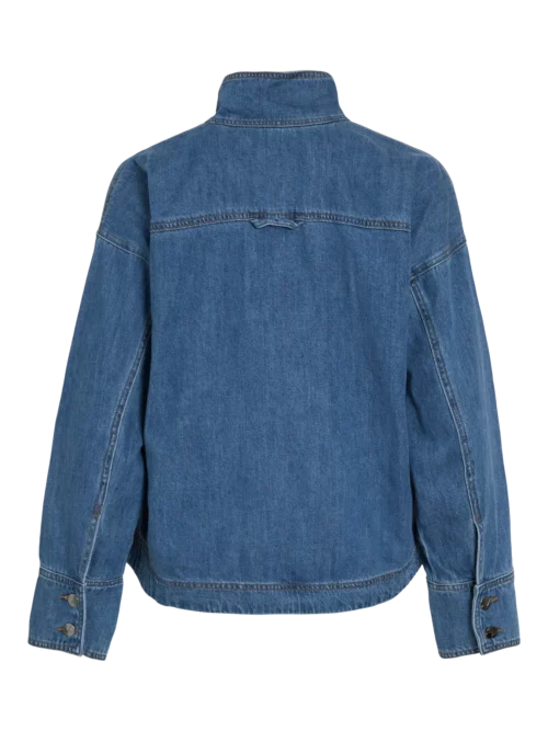 VILA ROUGE EDIT ROUFEATHER Chemise Denim Medium Blue Denim – Image 2