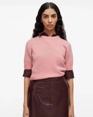 VILA ROUGE EDIT ROUKATE Top en Maille Peach Blossom