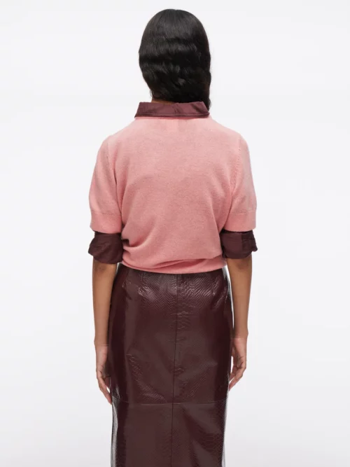 VILA ROUGE EDIT ROUKATE Top en Maille Peach Blossom – Image 2