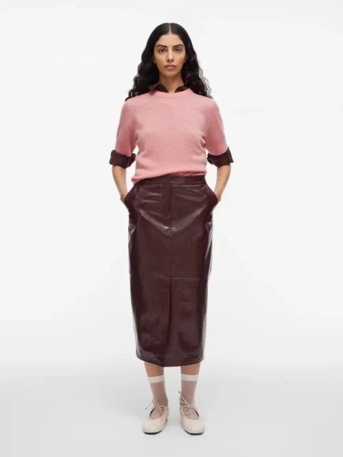 VILA ROUGE EDIT ROUKATE Top en Maille Peach Blossom – Image 3