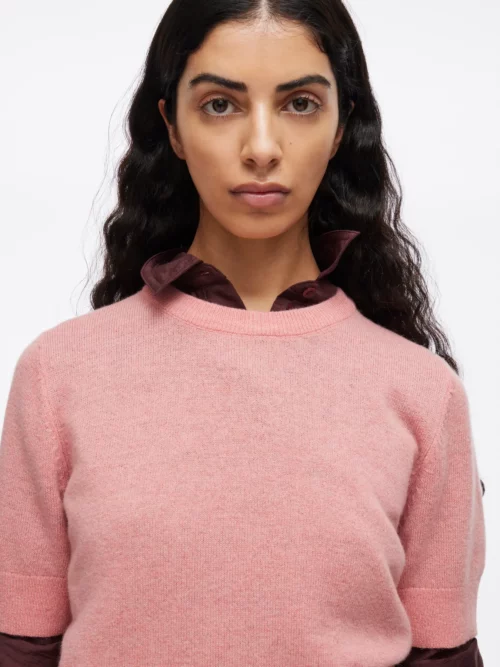 VILA ROUGE EDIT ROUKATE Top en Maille Peach Blossom – Image 4