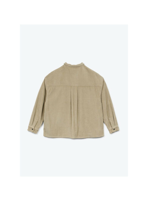 AP GYSELLE Veste Surchemise Velours Kaki 28 – Image 4