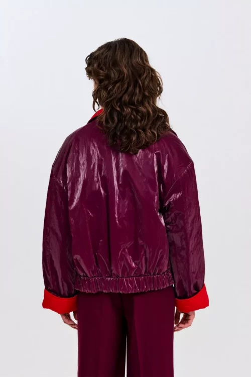 CKS COLDE Veste Courte Rouge et Bordeaux – Image 6