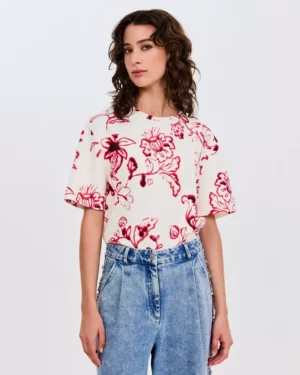 CKS SARIA T-Shirt Rouge Vif