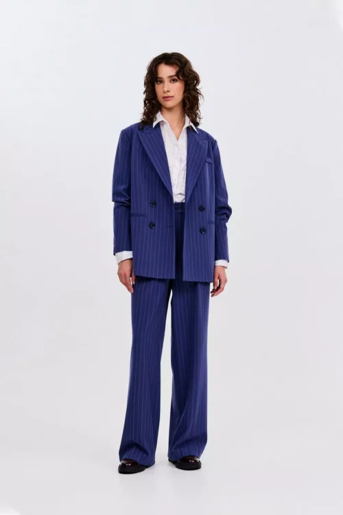 CKS SELVIA Veste Blazer Rayures Bleu – Image 3