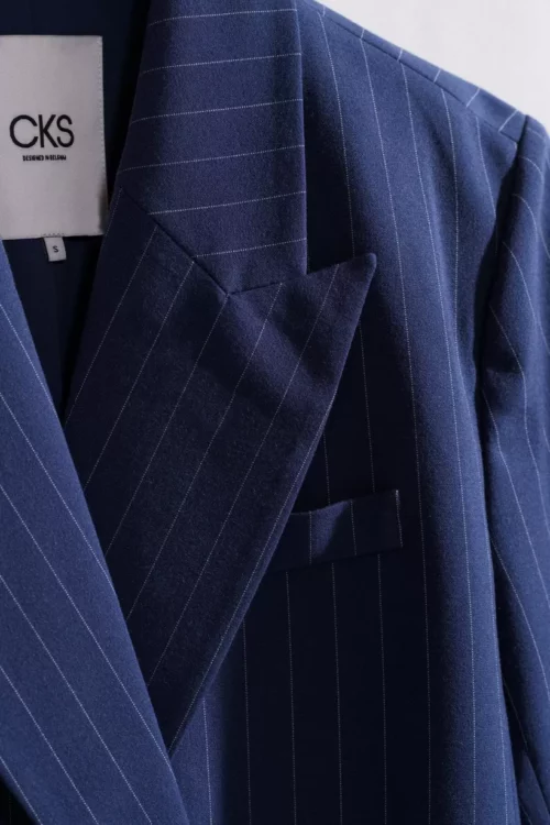 CKS SELVIA Veste Blazer Rayures Bleu – Image 8