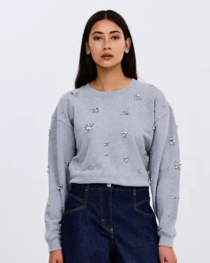 CKS SWEN Sweat Gris Clair