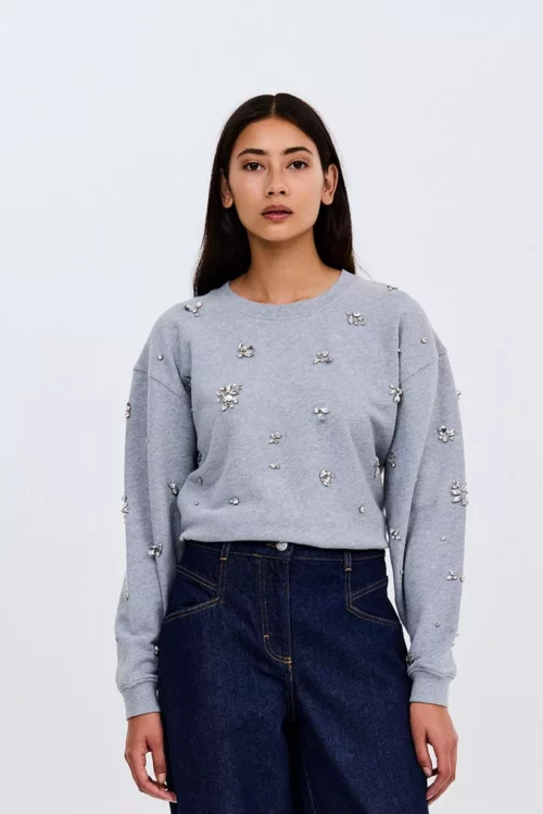 CKS SWEN Sweat Gris Clair