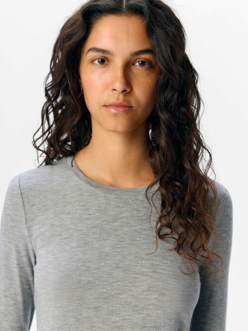 OBJECT OBJZOFIA Top Medium Grey Melange – Image 4