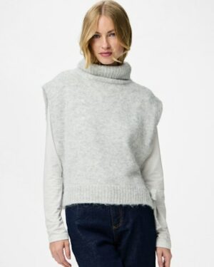 PIECES PCJECCA Poncho Light Grey Melange