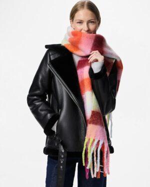 PIECES PCJIKKA Echarpe Orange Check