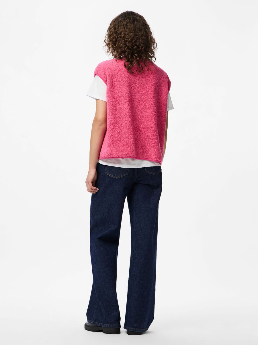 PIECES PCKATTY Gilet Shocking Pink – Image 4