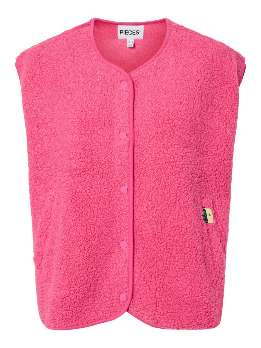 PIECES PCKATTY Gilet Shocking Pink – Image 2